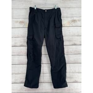 5.11 Tactical Taclite Cargo Canvas Work Pants Mens 34x30 Black 100% Nylon